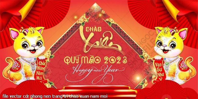 file vector cdr phong nen trang tri chao xuan nam moi